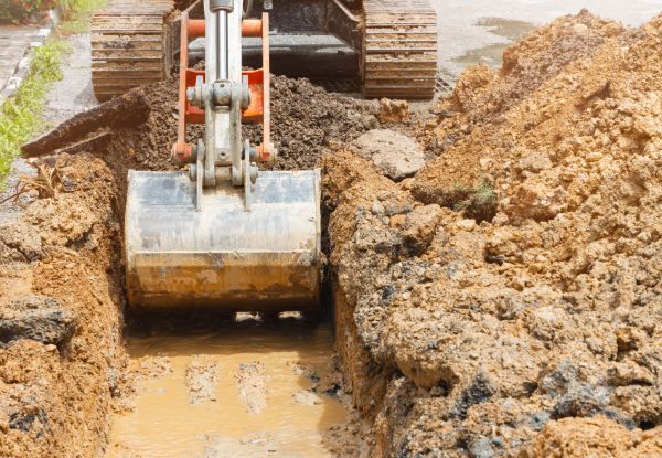 Water Line Digging in Anacortes